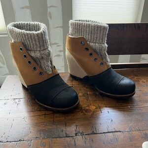 Sorel Sweater Wedge Boots